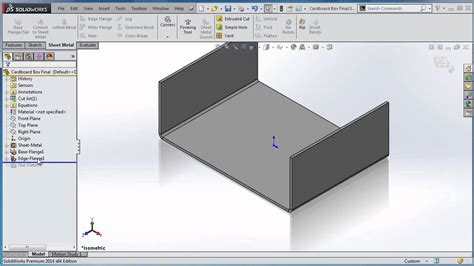 shipping cardboard box design sheet metal|solidworks sheet metal cardboard box.